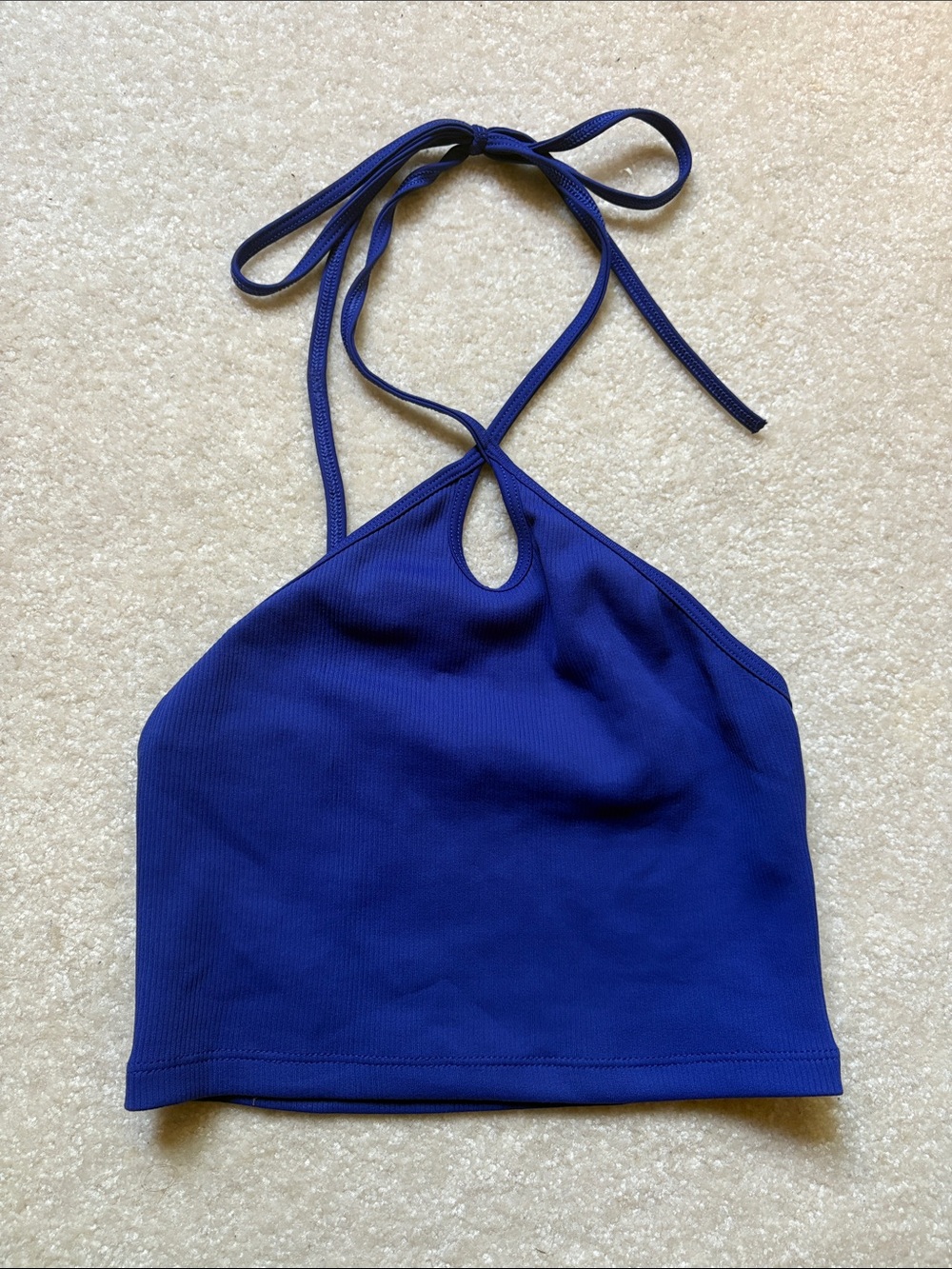 Zara Halter Crop Top in Royal Blue - Women
